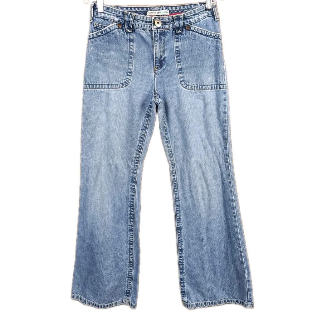 Vintage Tommy Hilfiger Light Wash Denim Jeans Patch‎ Pocket Y2K 4R 2005